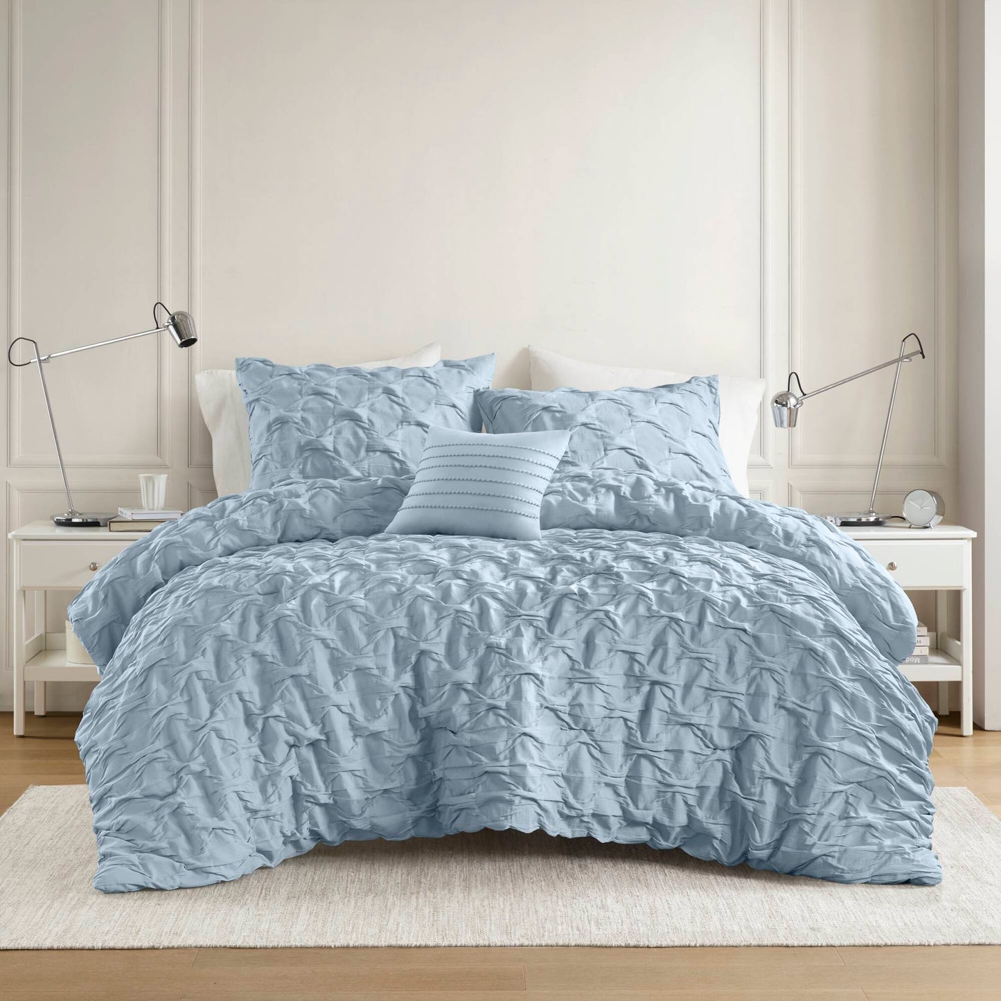 Bailey Diamond Pucker Woven Comforter Set