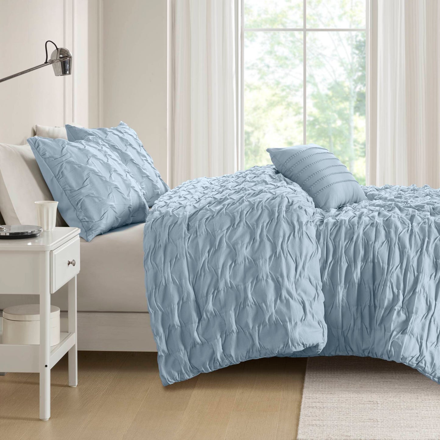 Bailey Diamond Pucker Woven Comforter Set
