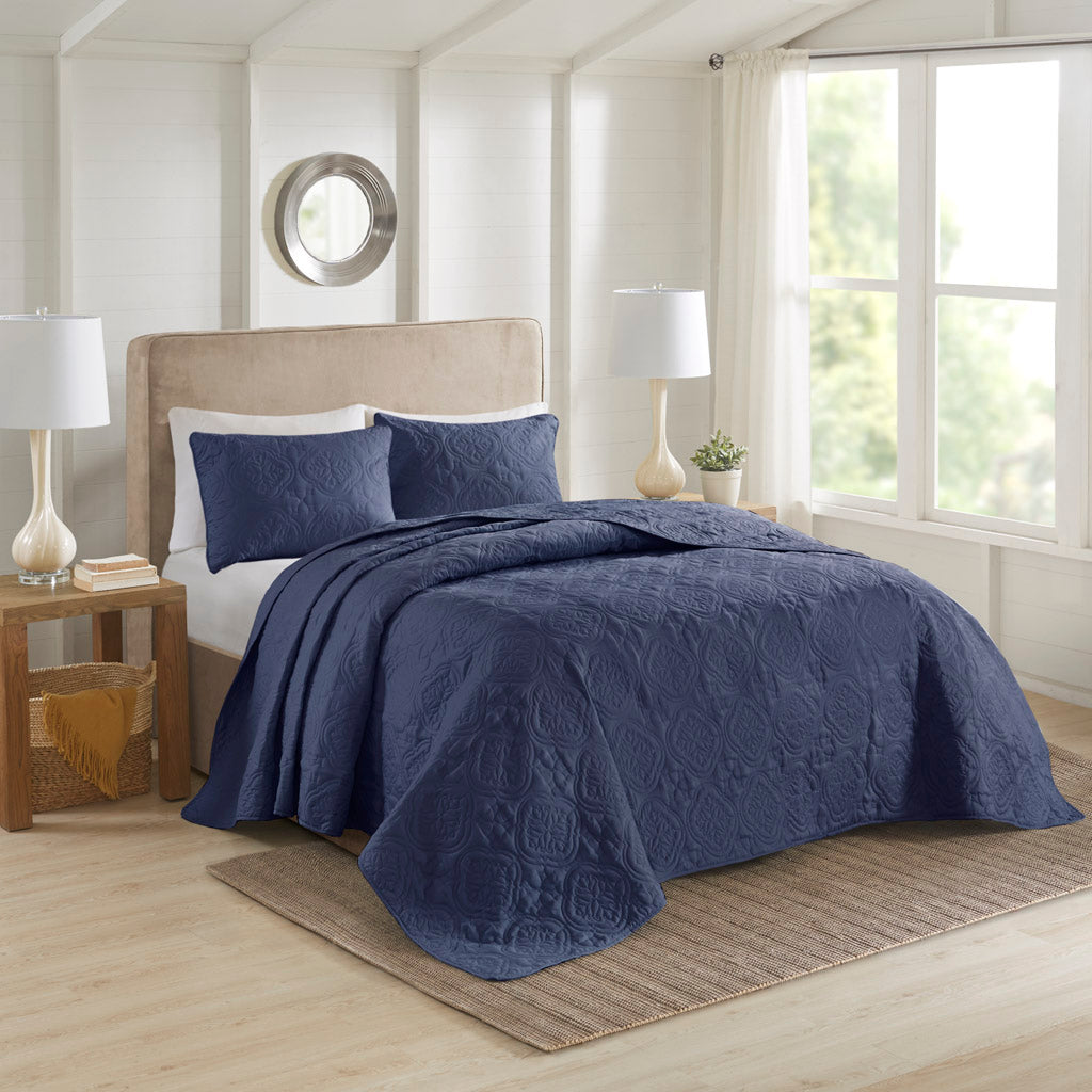 510 Design 3 Piece Reversible Bedspread Set