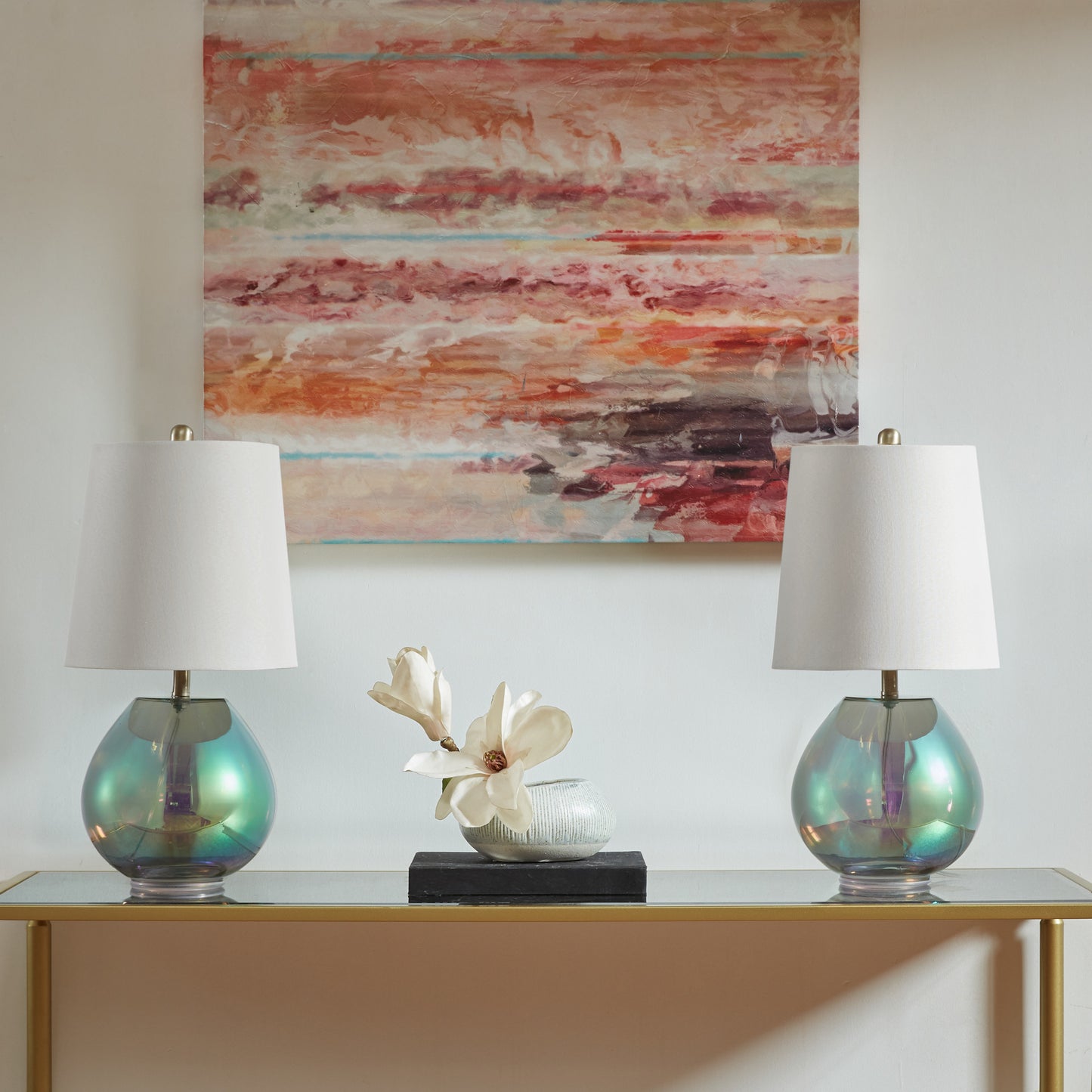 510 Design Iridescent Glass Table Lamp