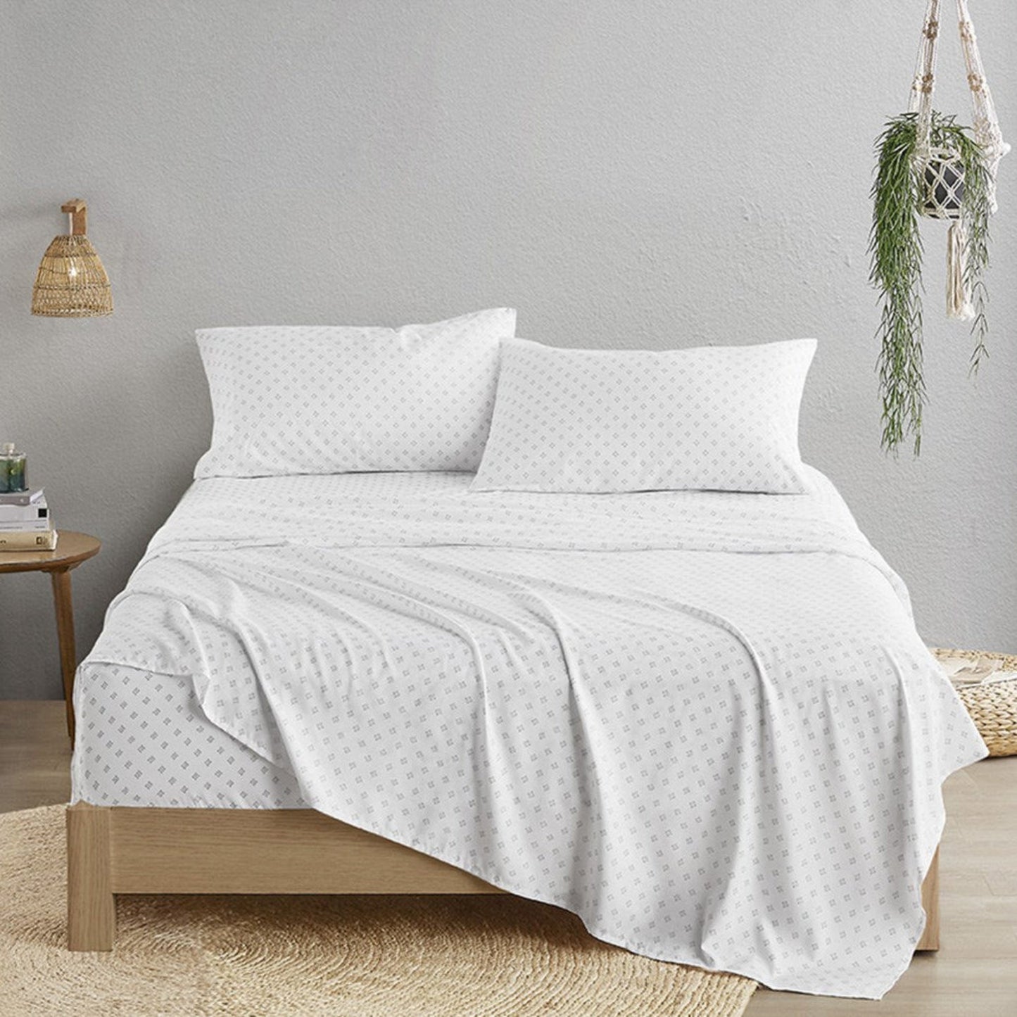 Camden Chambray Print Microfiber Comforter Set with Bed Sheets