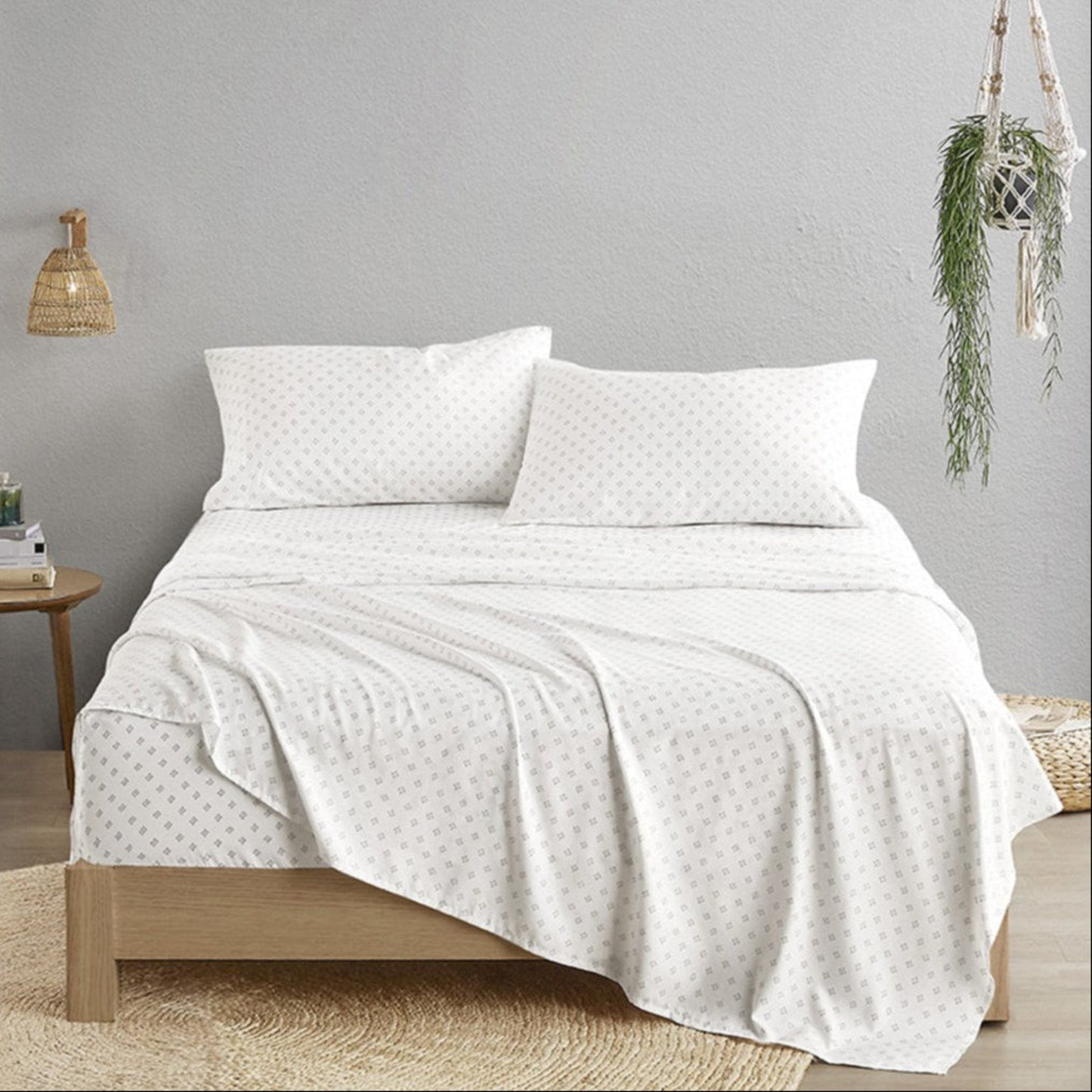 Camden Chambray Print Microfiber Comforter Set with Bed Sheets