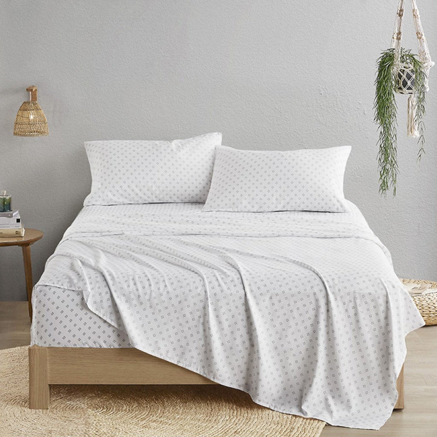 Camden Chambray Print Microfiber Comforter Set with Bed Sheets