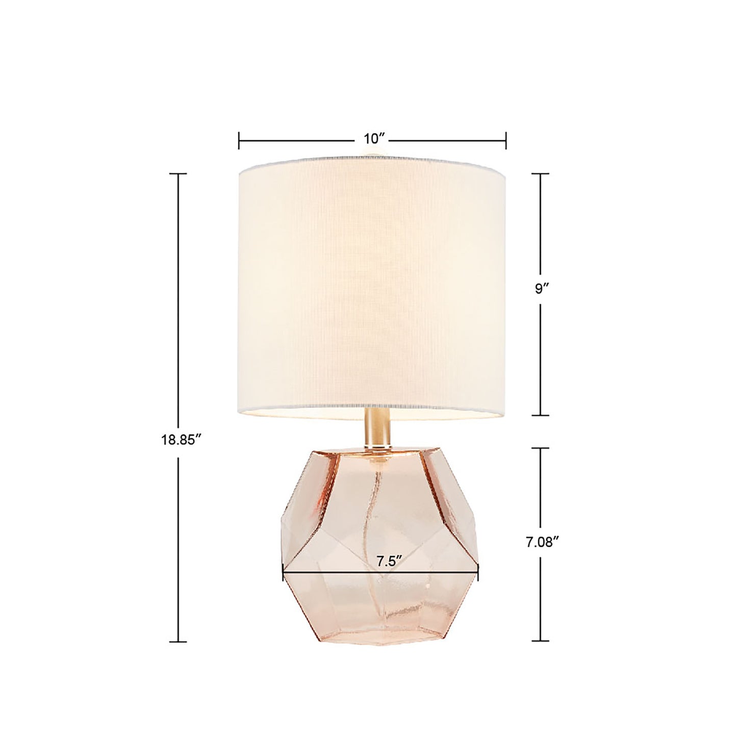 510 Design Geometric Glass Table Lamp