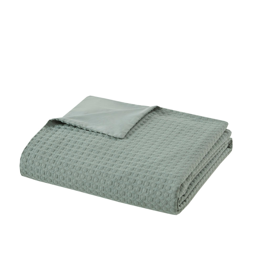 Comfort Spaces Waffle Weave Textured Duvet Cover Set
