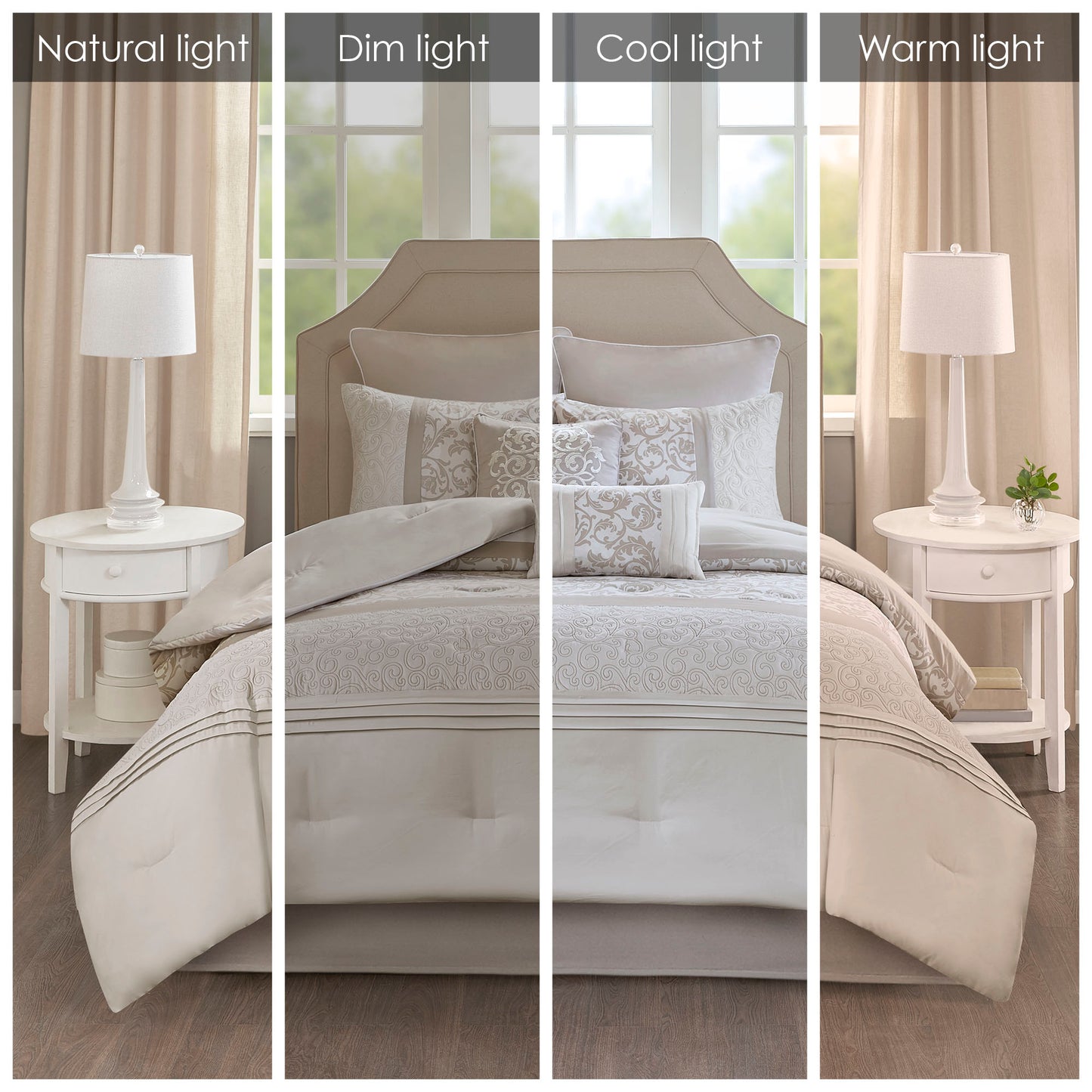 510 Design Embroidered 8 Piece Comforter Set