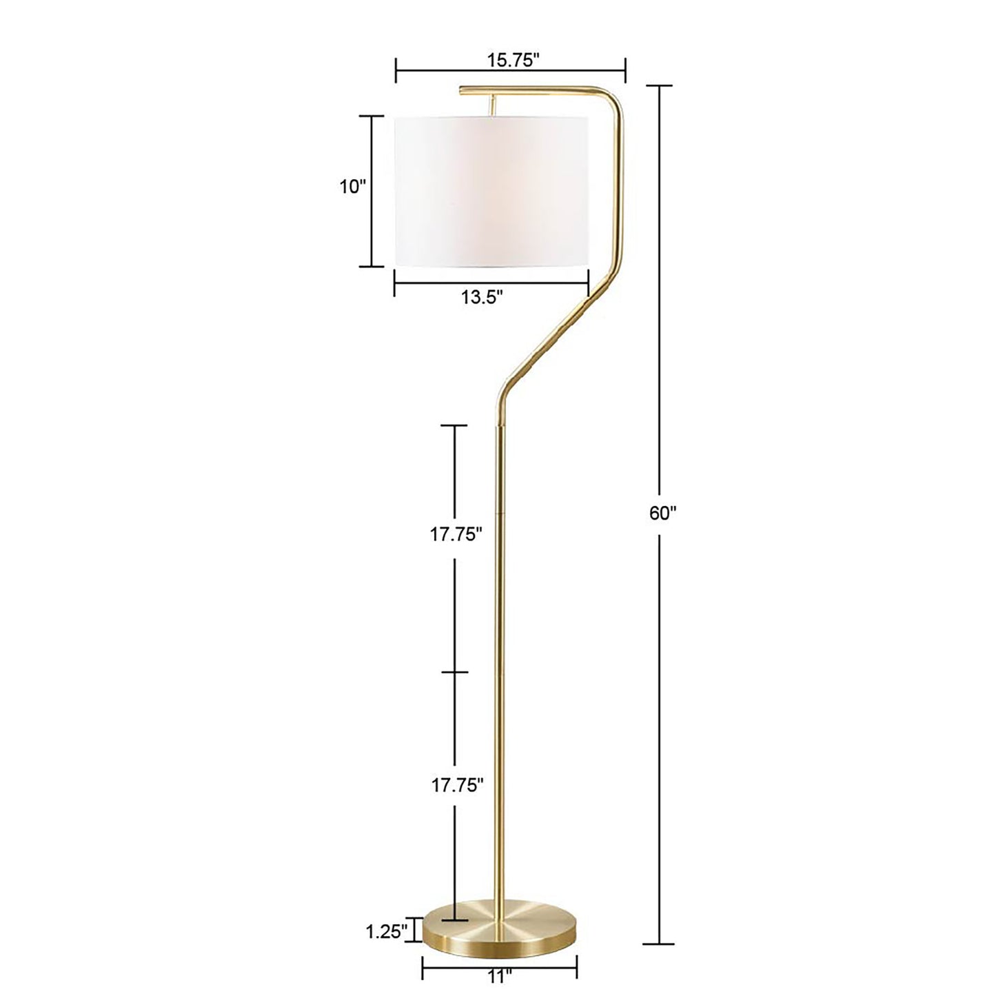 510 Design Angular Arched Metal Floor Lamp