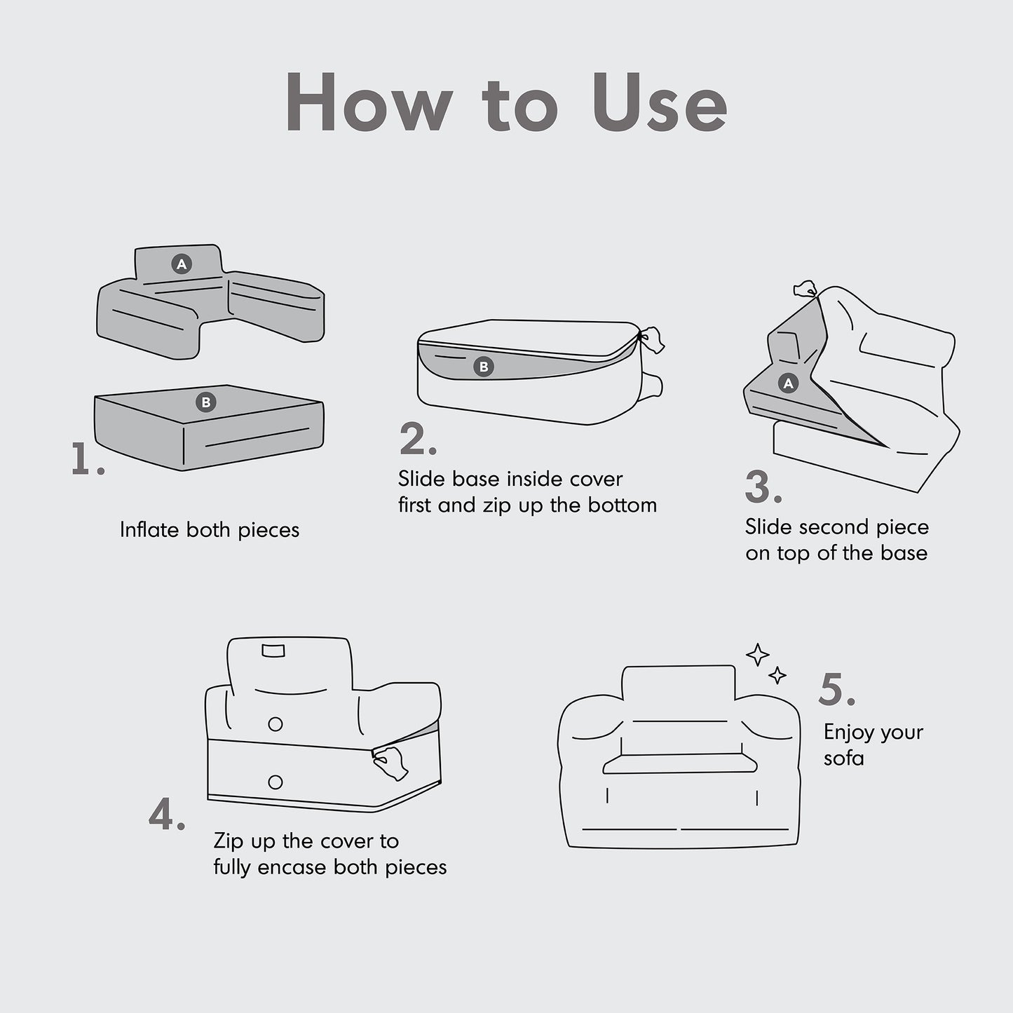 510 Design Portable Water Repellent Inflatable Sofa