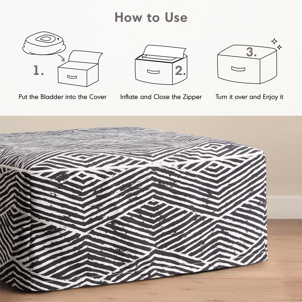 510 Design Portable Water Repellent Inflatable Cube Ottoman