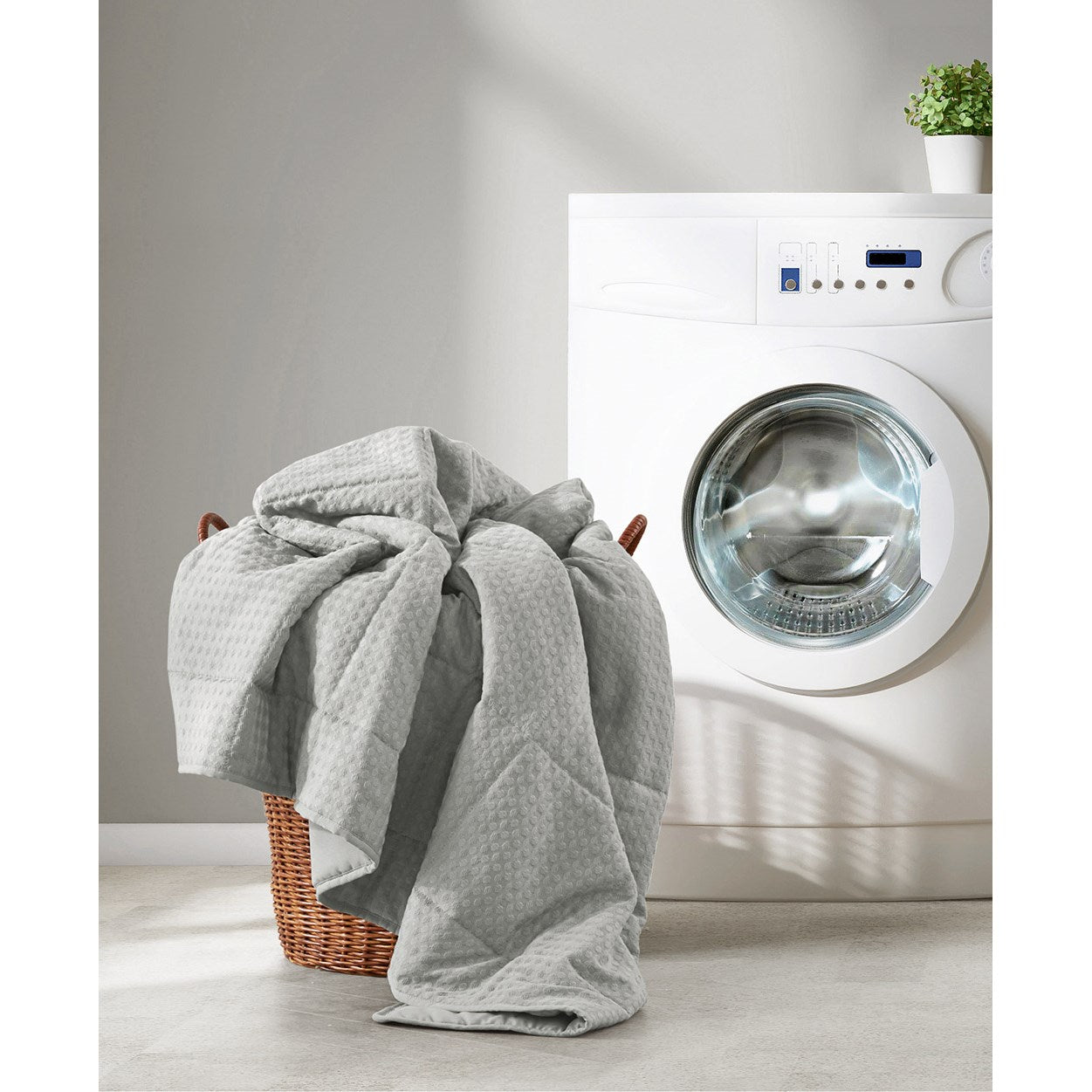 Comfort Spaces Waffle Weave Textured Quilt Set