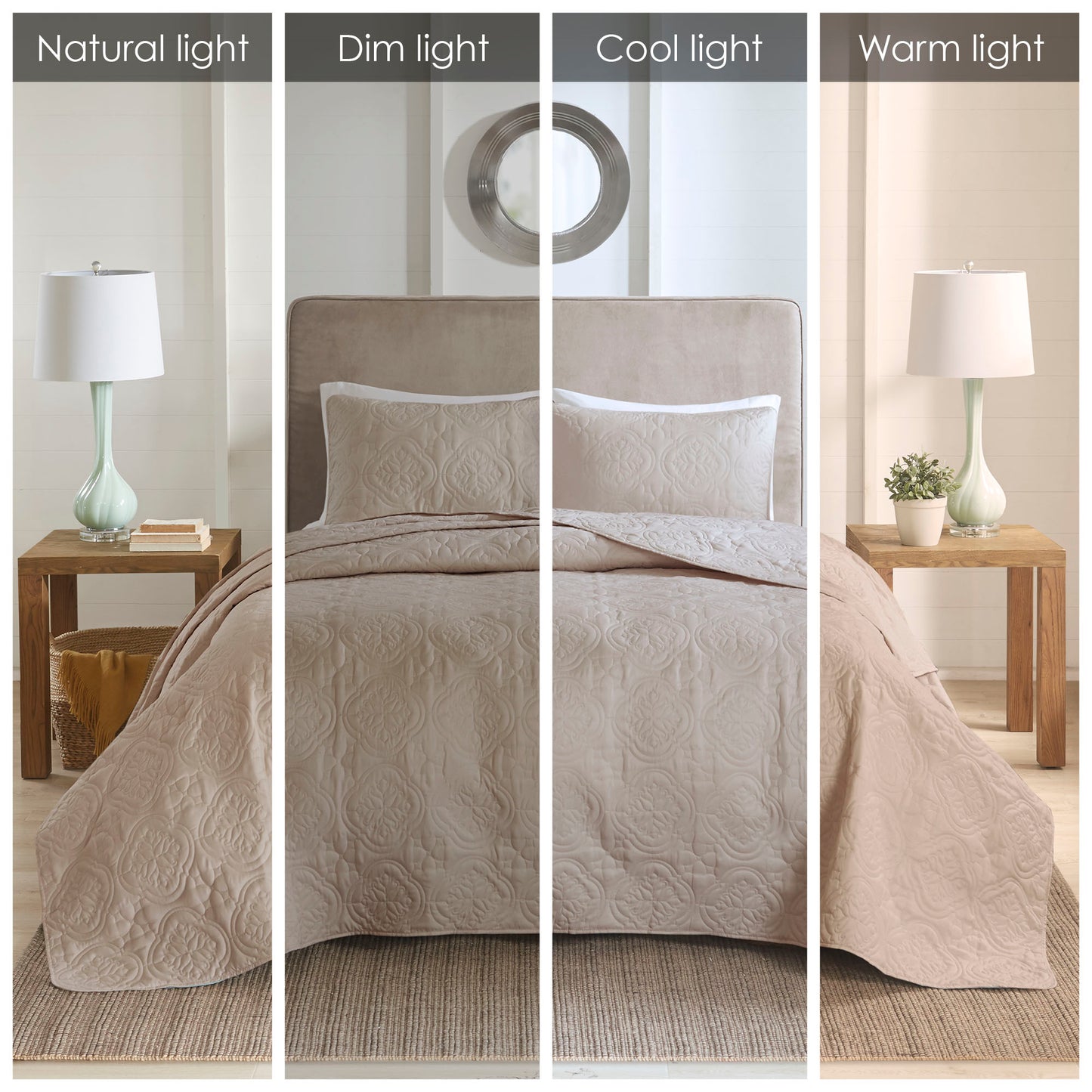 510 Design 3 Piece Reversible Bedspread Set