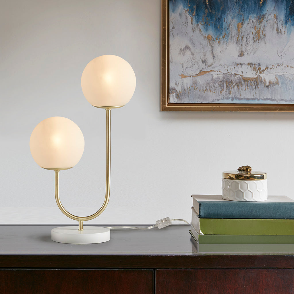 510 Design Metal 2-Light Globe Table Lamp