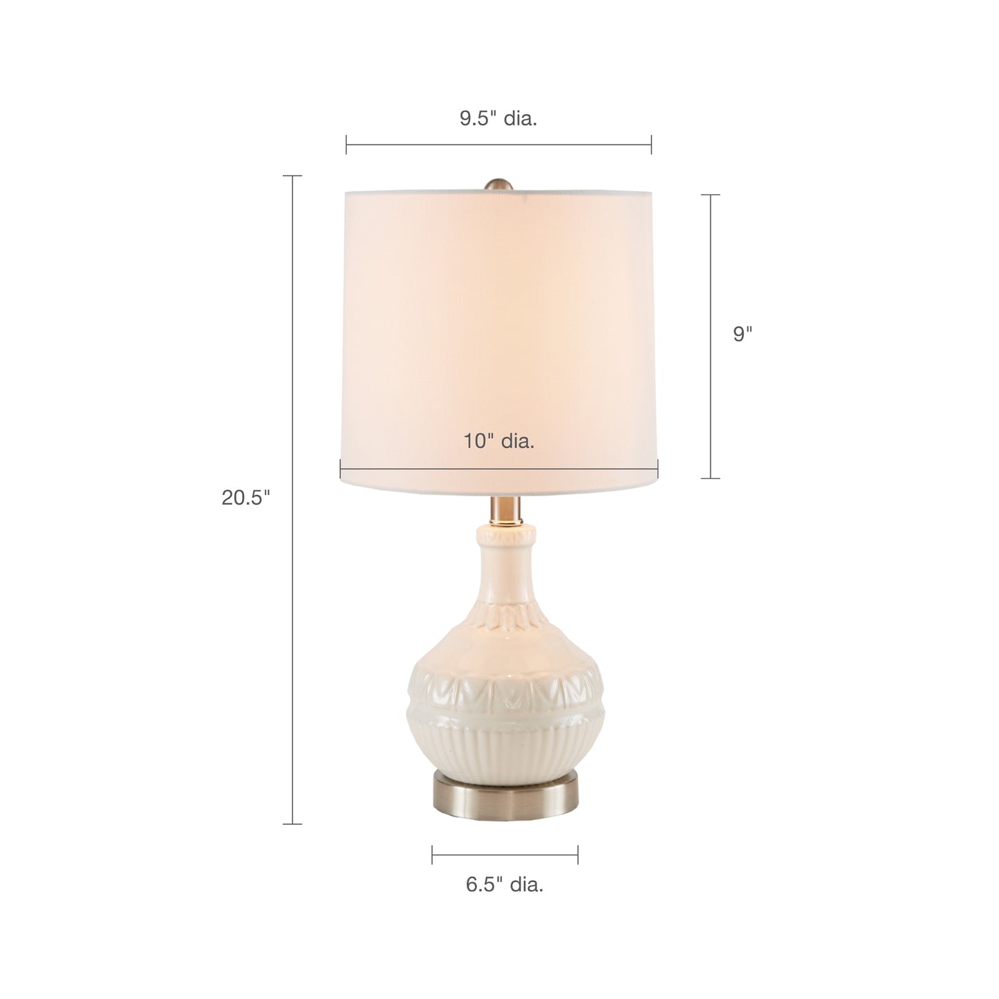 510 Design Embossed Boho Table Lamp