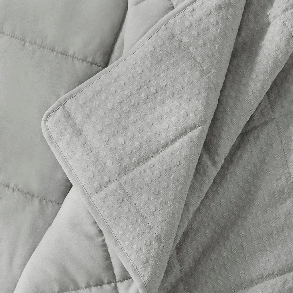 Comfort Spaces Waffle Weave Textured Quilt Set