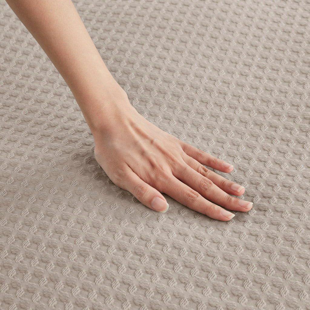Comfort Spaces Waffle Weave Textured Duvet Cover Set