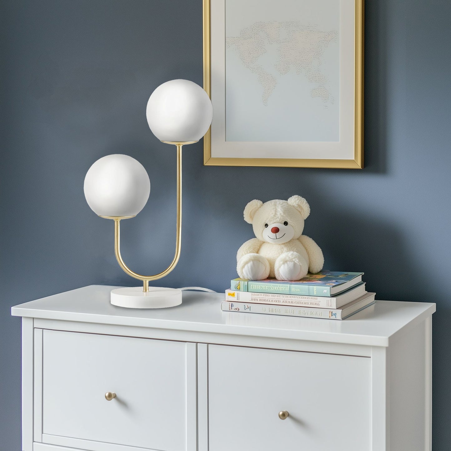 510 Design Metal 2-Light Globe Table Lamp