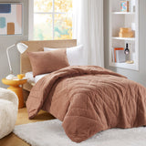 Kyla Double Diamond Quilted Teddy Comforter Set