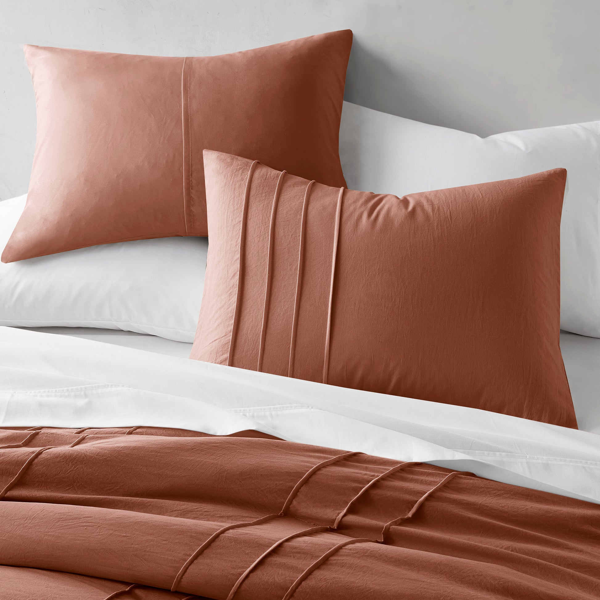 Comfort Spaces Soft Washed Pleated Comforter Set