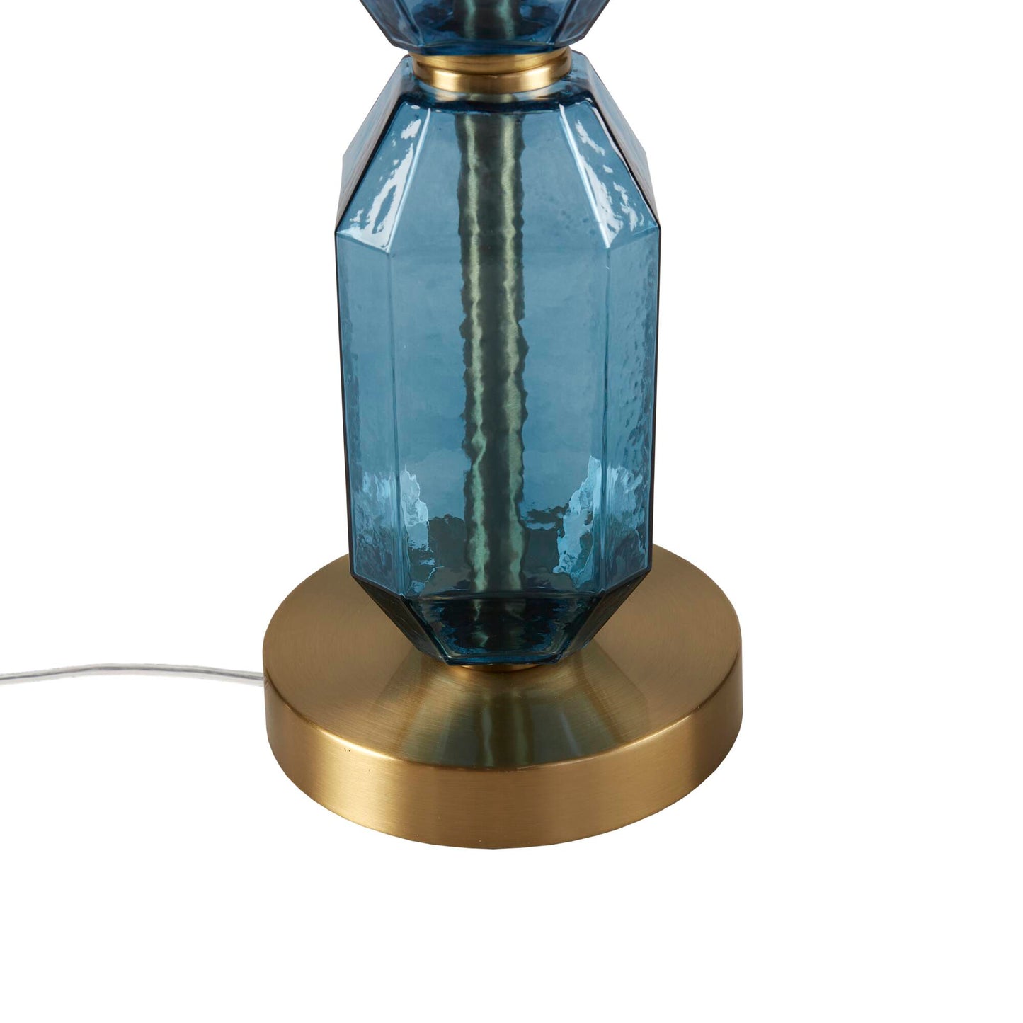 510 Design Faceted Blue Glass Table Lamp