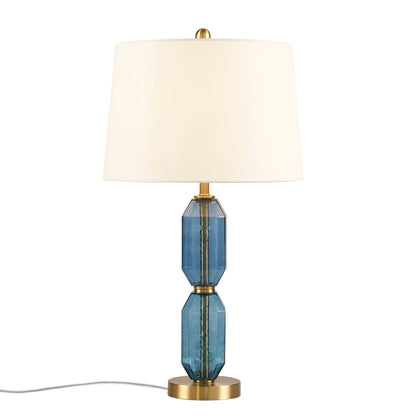 510 Design Faceted Blue Glass Table Lamp