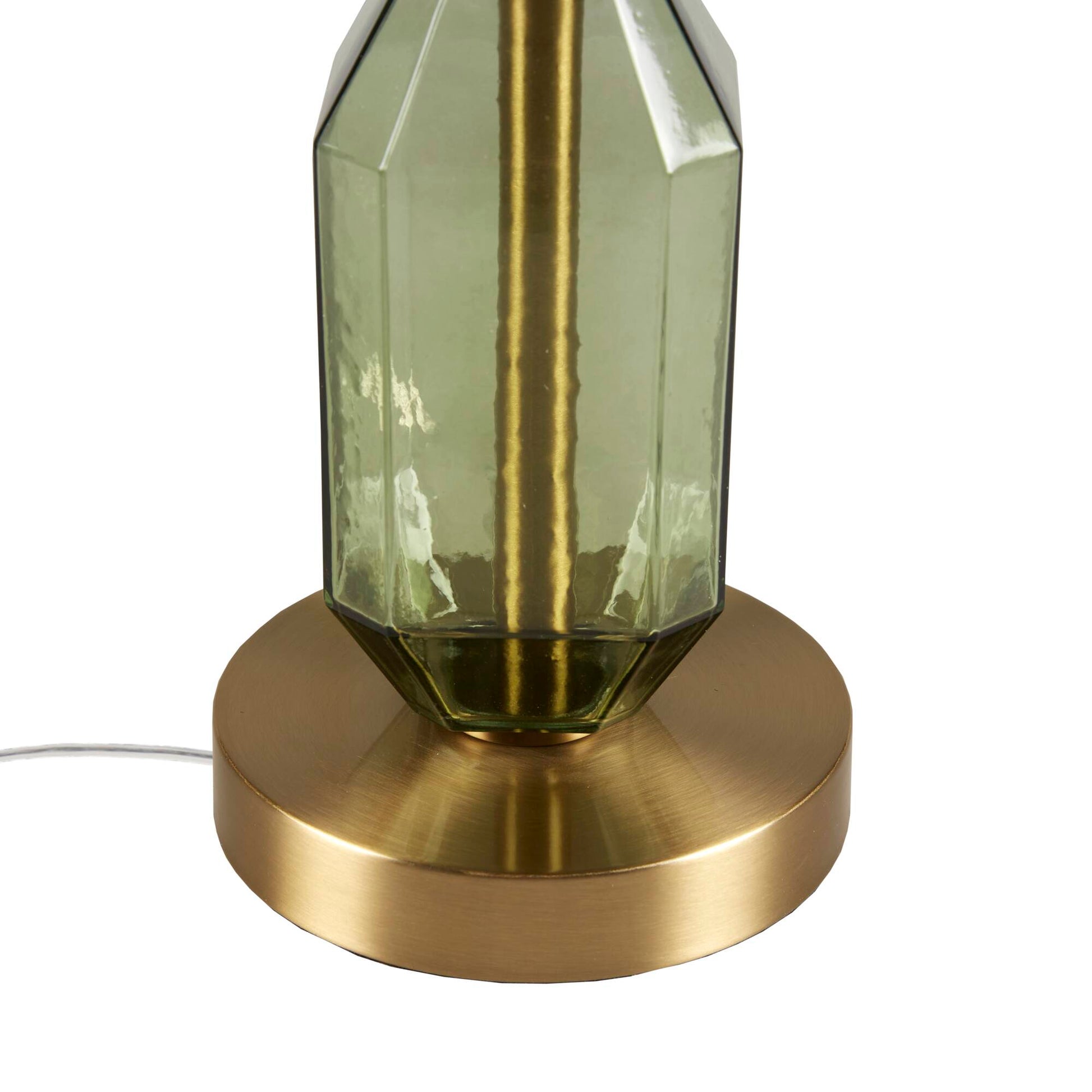 510 Design Faceted Green Glass Table Lamp