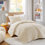 Kyla Double Diamond Quilted Teddy Comforter Set