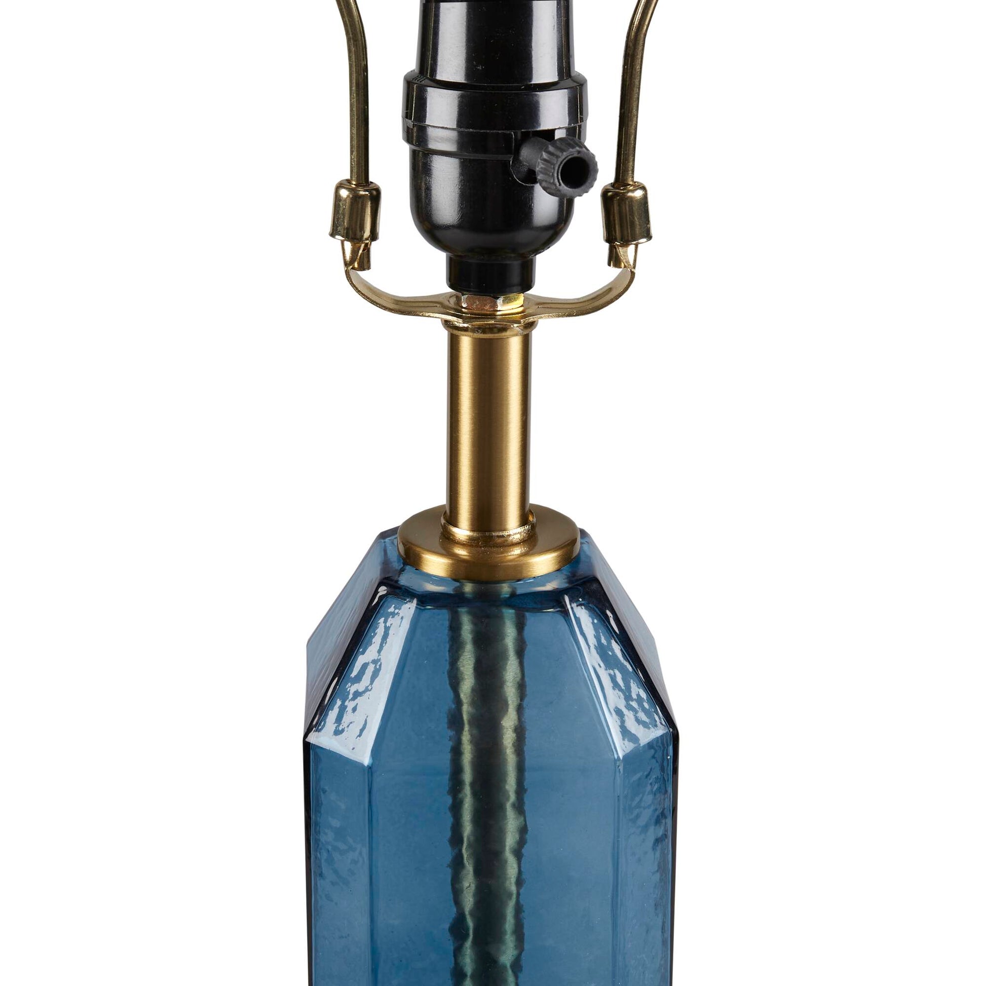 510 Design Faceted Blue Glass Table Lamp