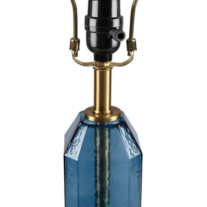 510 Design Faceted Blue Glass Table Lamp