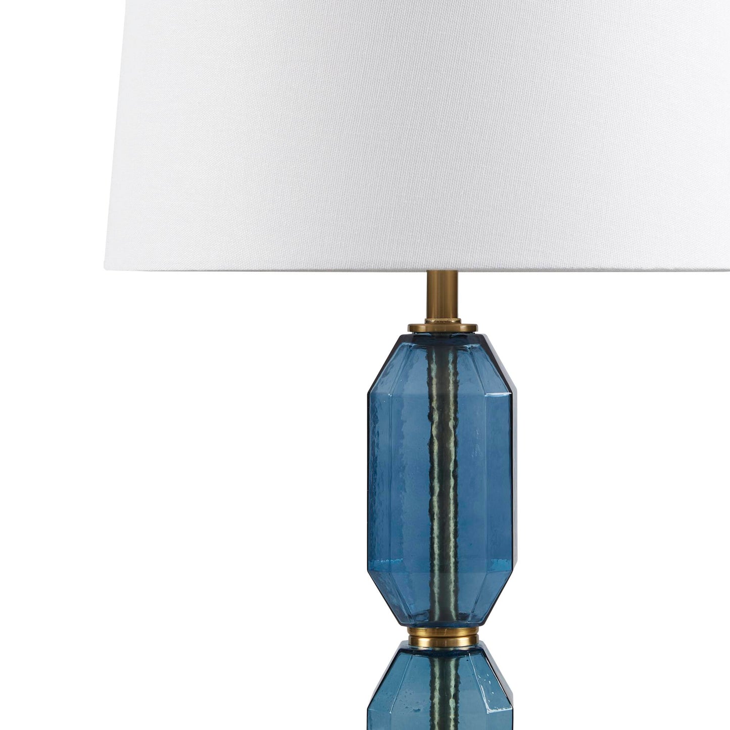 510 Design Faceted Blue Glass Table Lamp