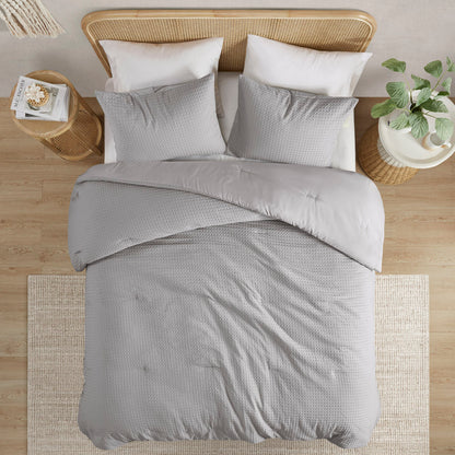 Comfort Spaces Waffle Weave Textured Comforter Set