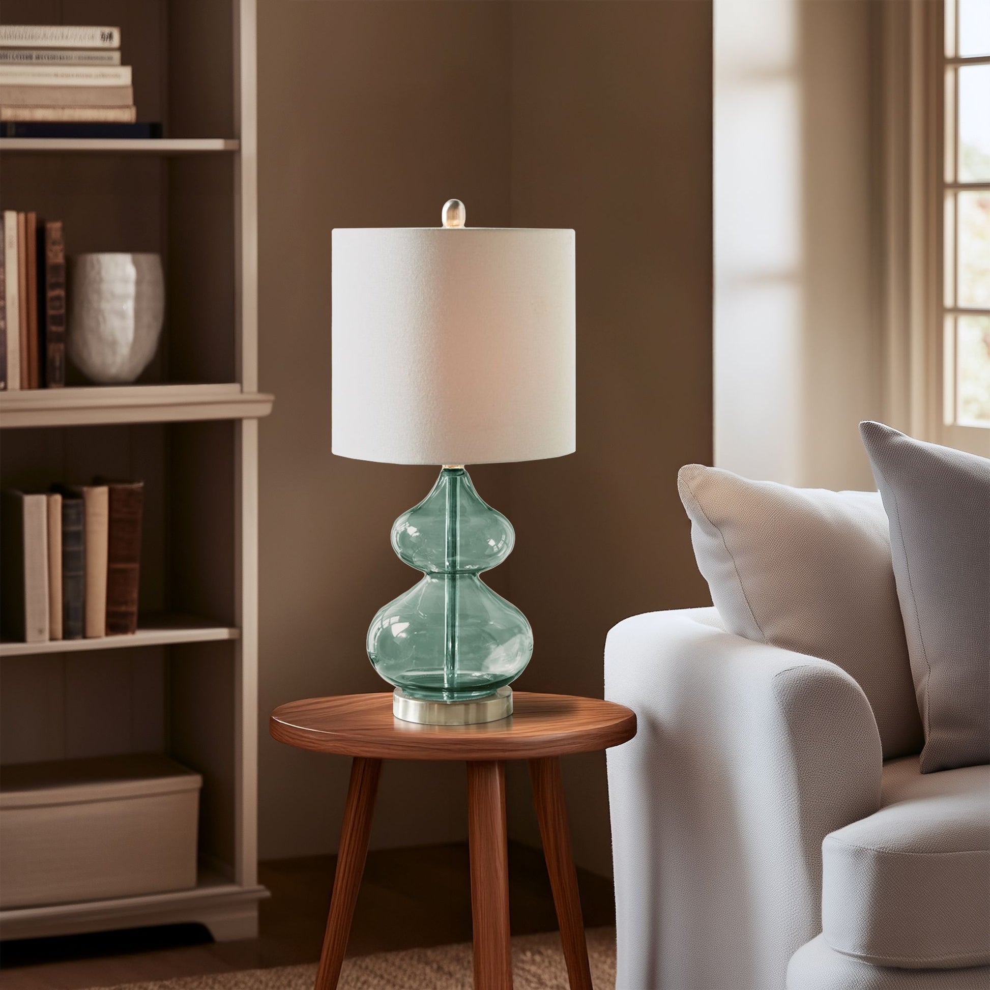 510 Design Curved Glass Table Lamp, Set of 2