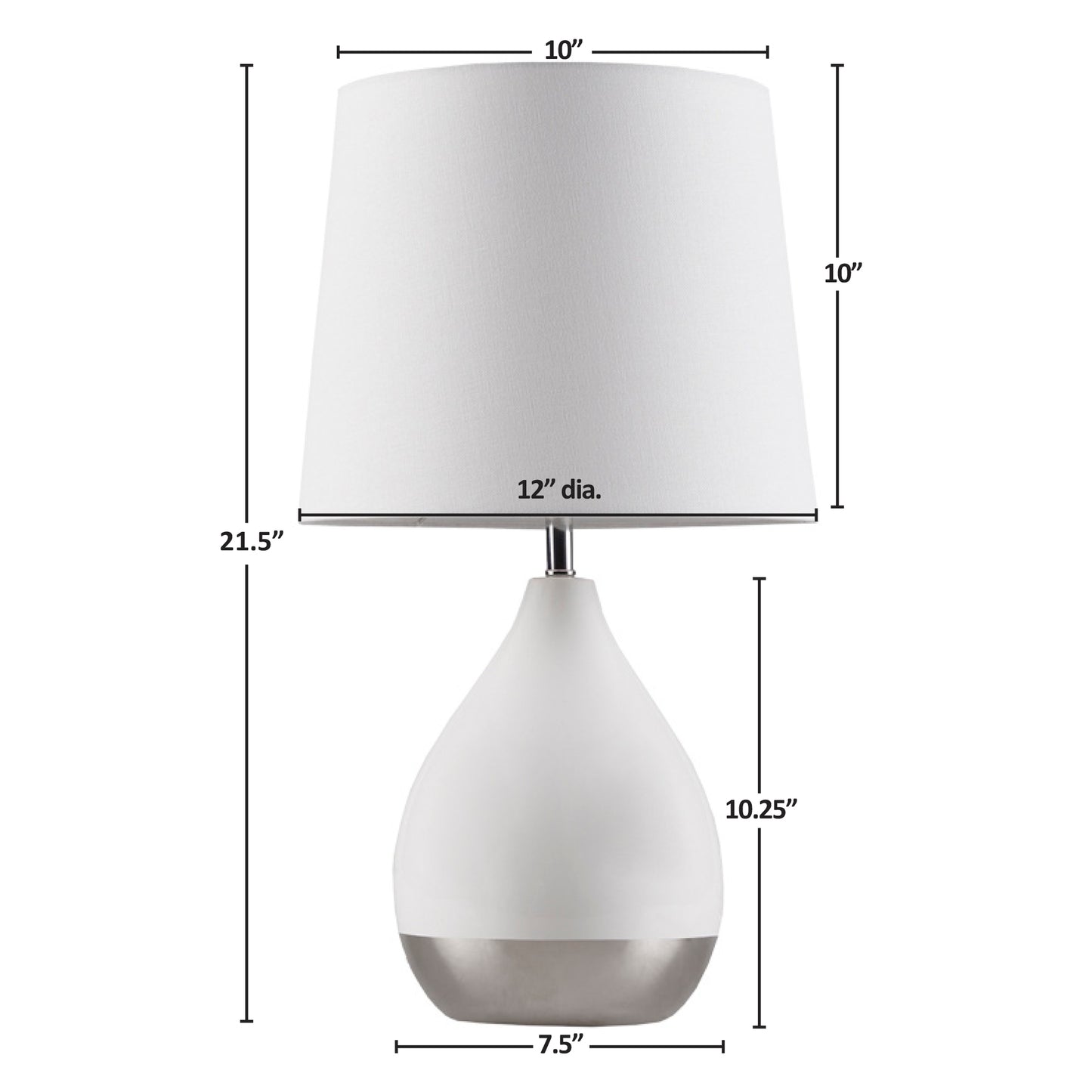 510 Design 2-Tone Ceramic Table Lamp Set of 2