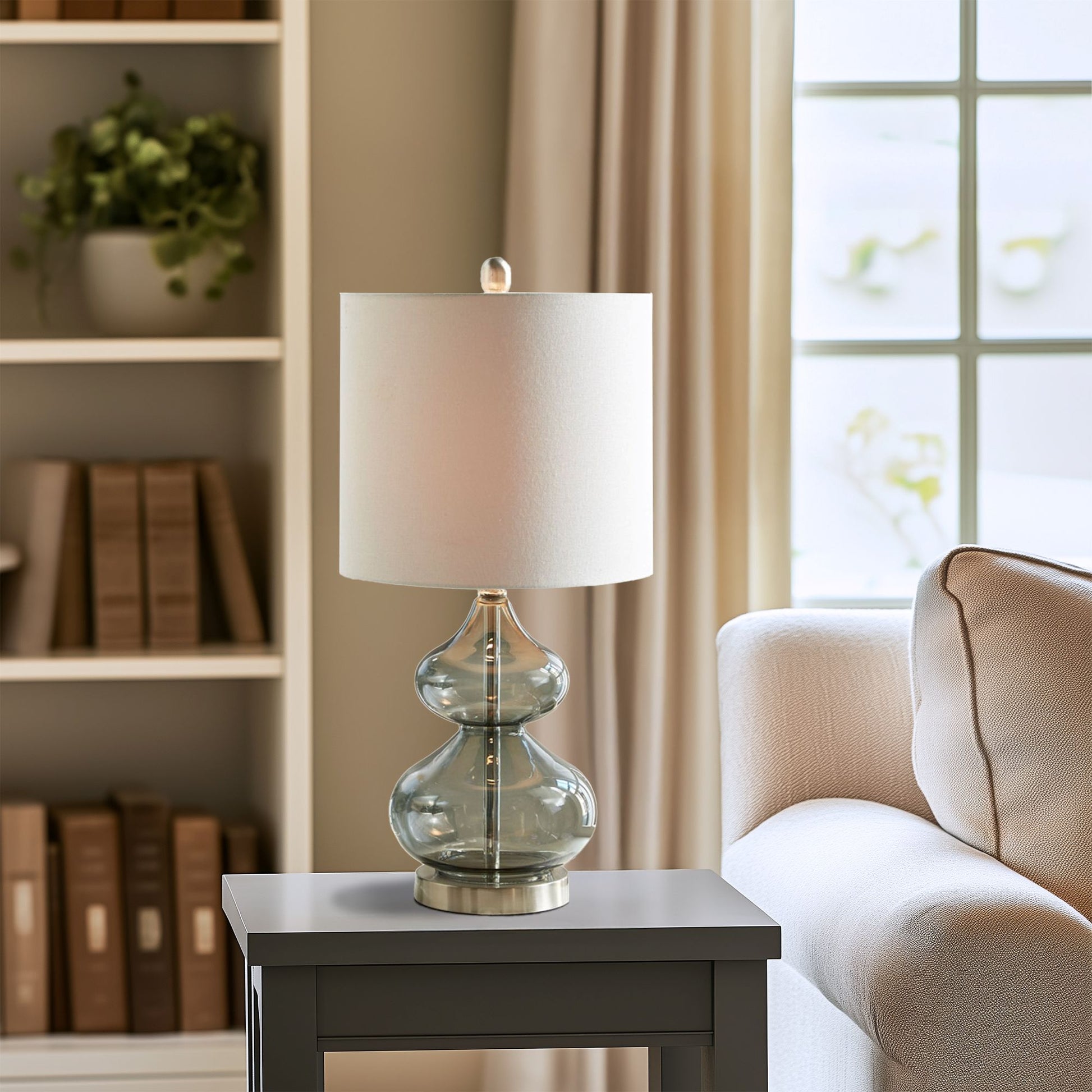 510 Design Curved Glass Table Lamp, Set of 2