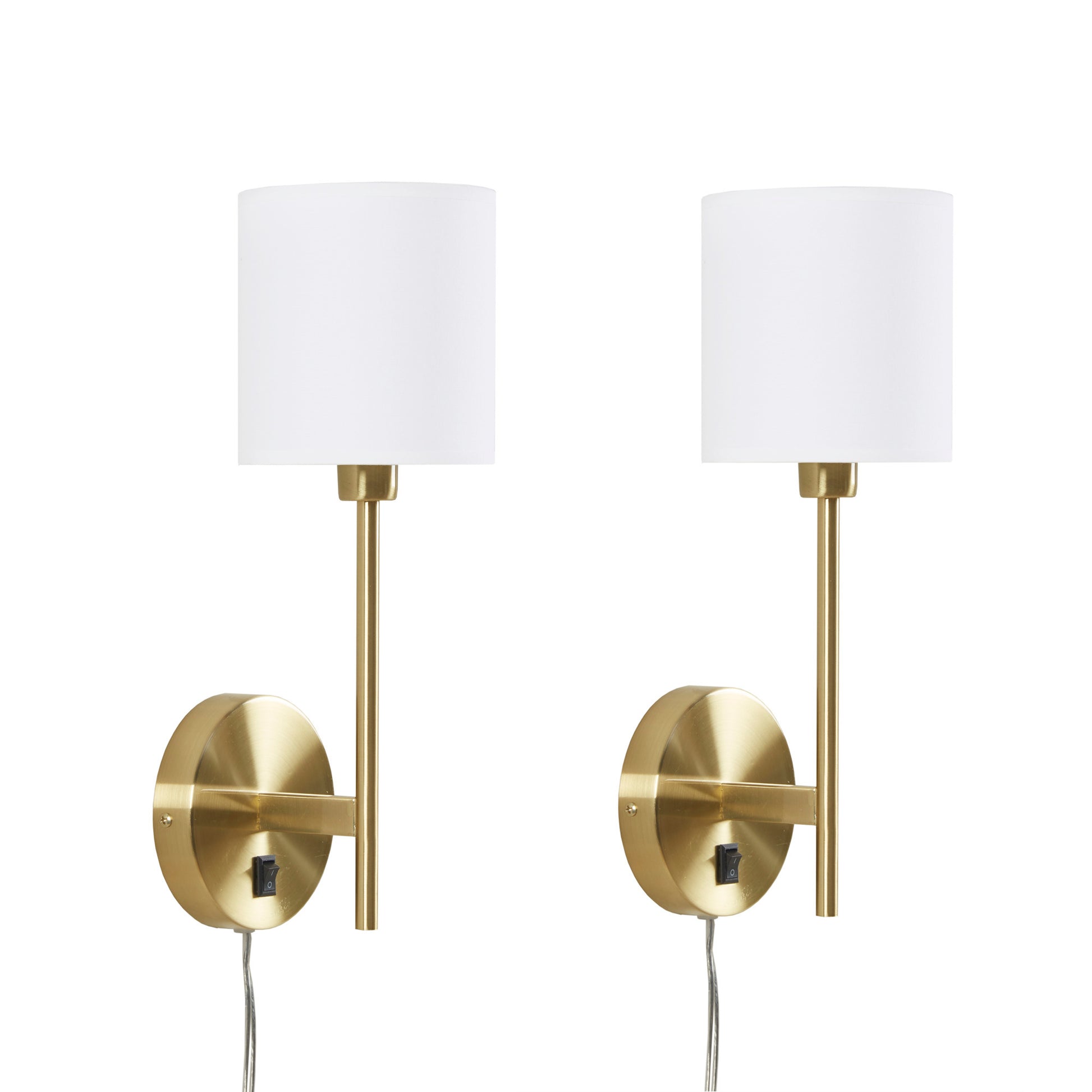 510 Design Metal Wall Sconce with Cylinder Shade, Set of 2