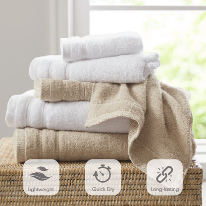 Comfort Spaces 400GSM Essential Bundle Quick Dry 100% Cotton 12pc Towel Set