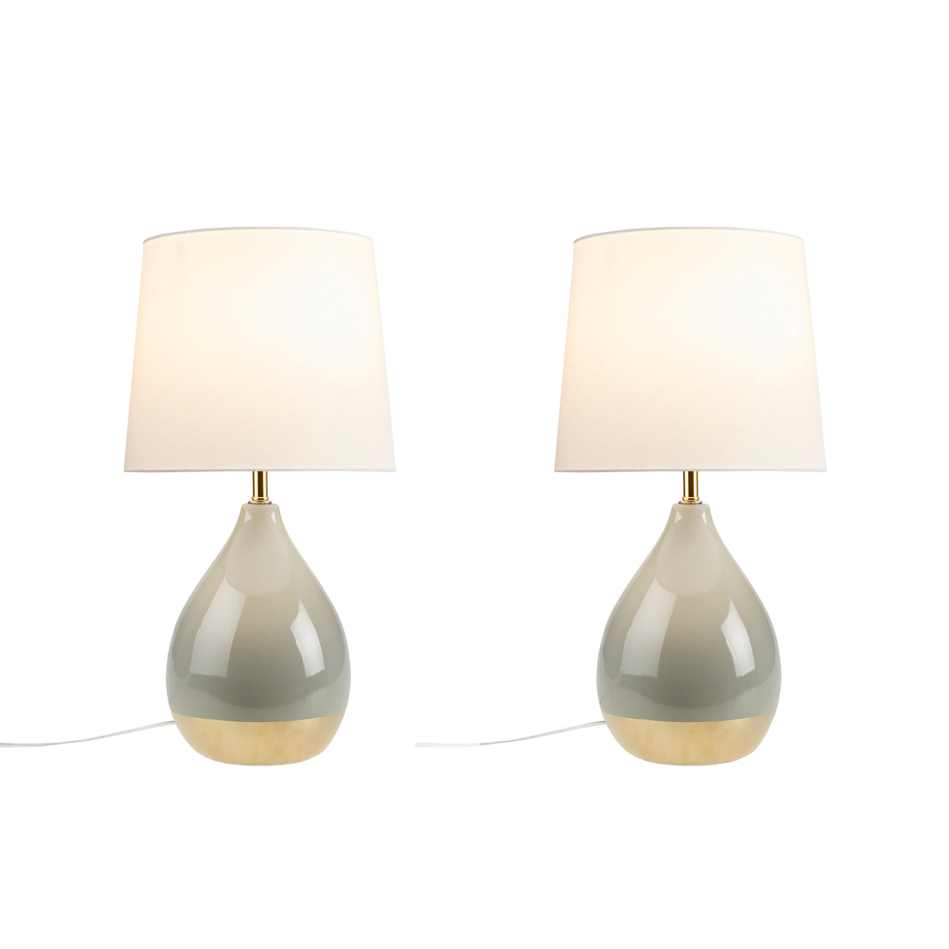 510 Design 2-Tone Ceramic Table Lamp Set of 2