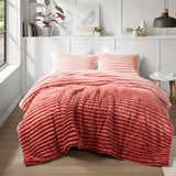 Avril Fluffy Ribbed Plush Comforter Set