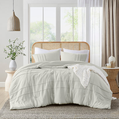 Comfort Spaces Soft Washed Pleated Comforter Set