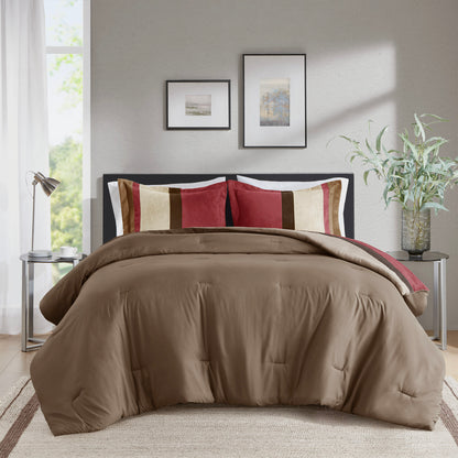 Comfort Spaces Pieced Faux Suede Comforter Set