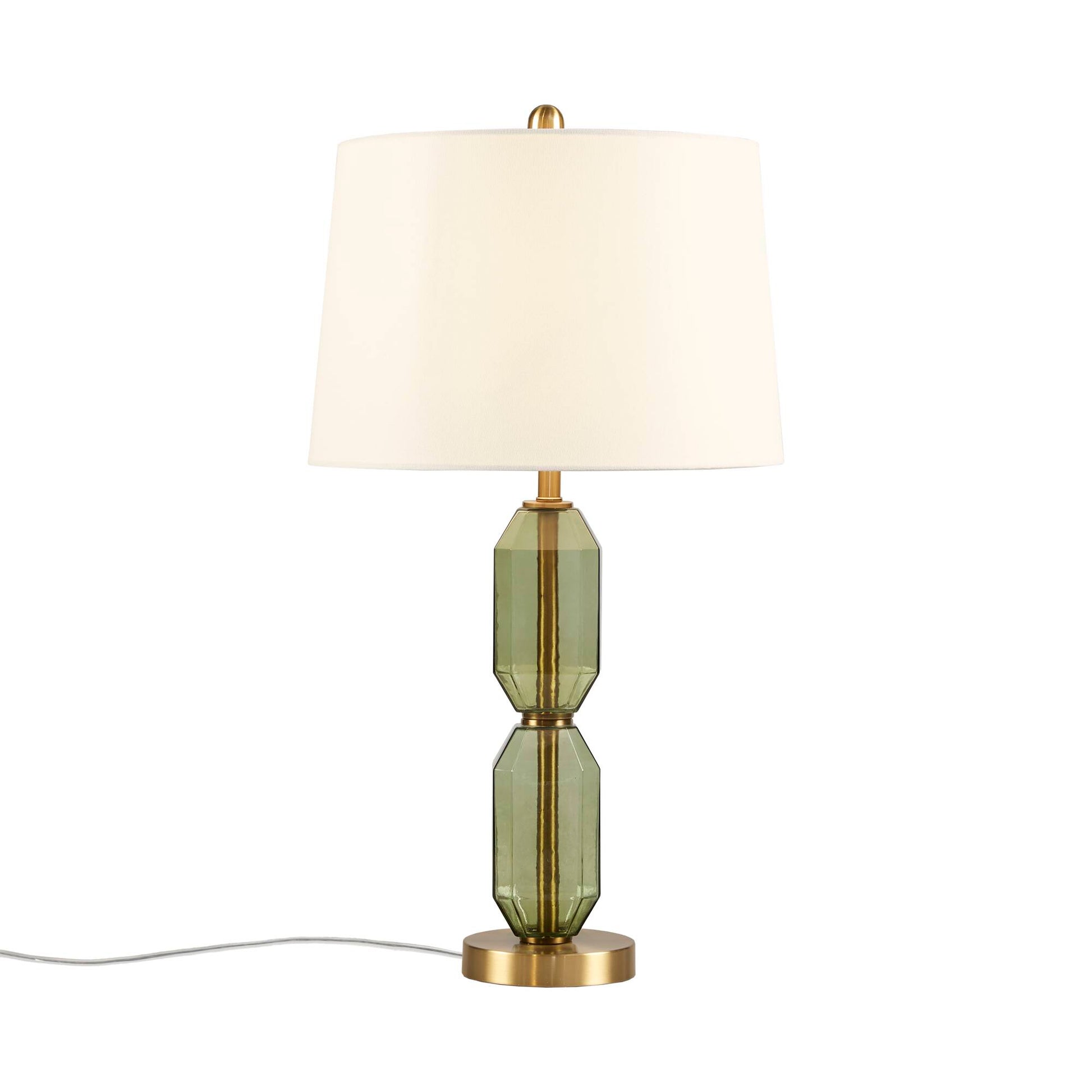 510 Design Faceted Green Glass Table Lamp