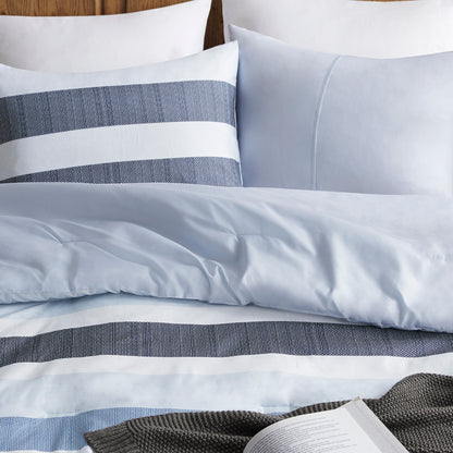 Comfort Spaces Stripe Textured Print Comforter Set