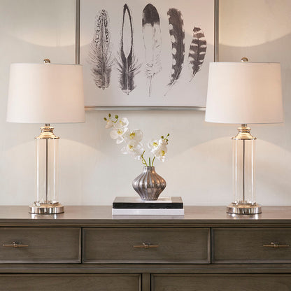510 Design Glass Cylinder Table Lamp Set of 2