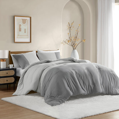 Comfort Spaces Soft Washed Color Block Comforter Set