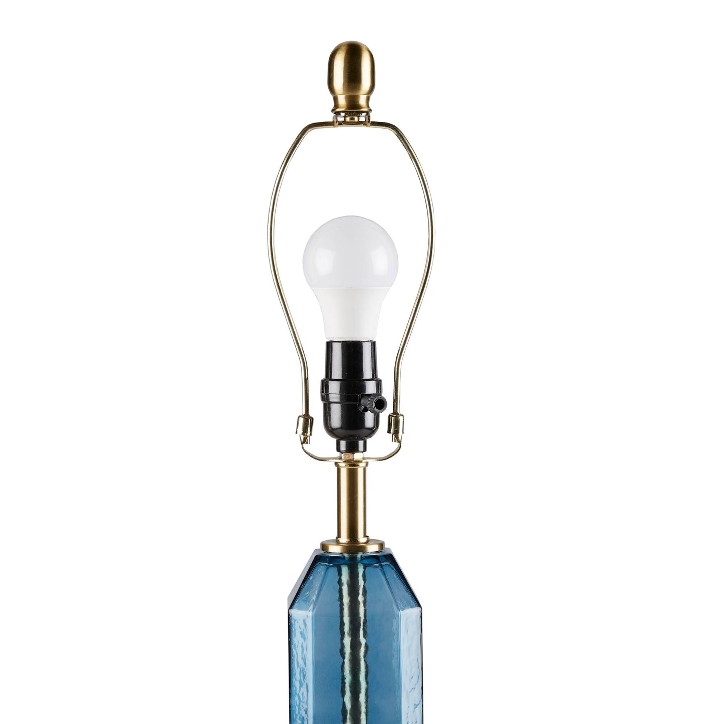 510 Design Faceted Blue Glass Table Lamp