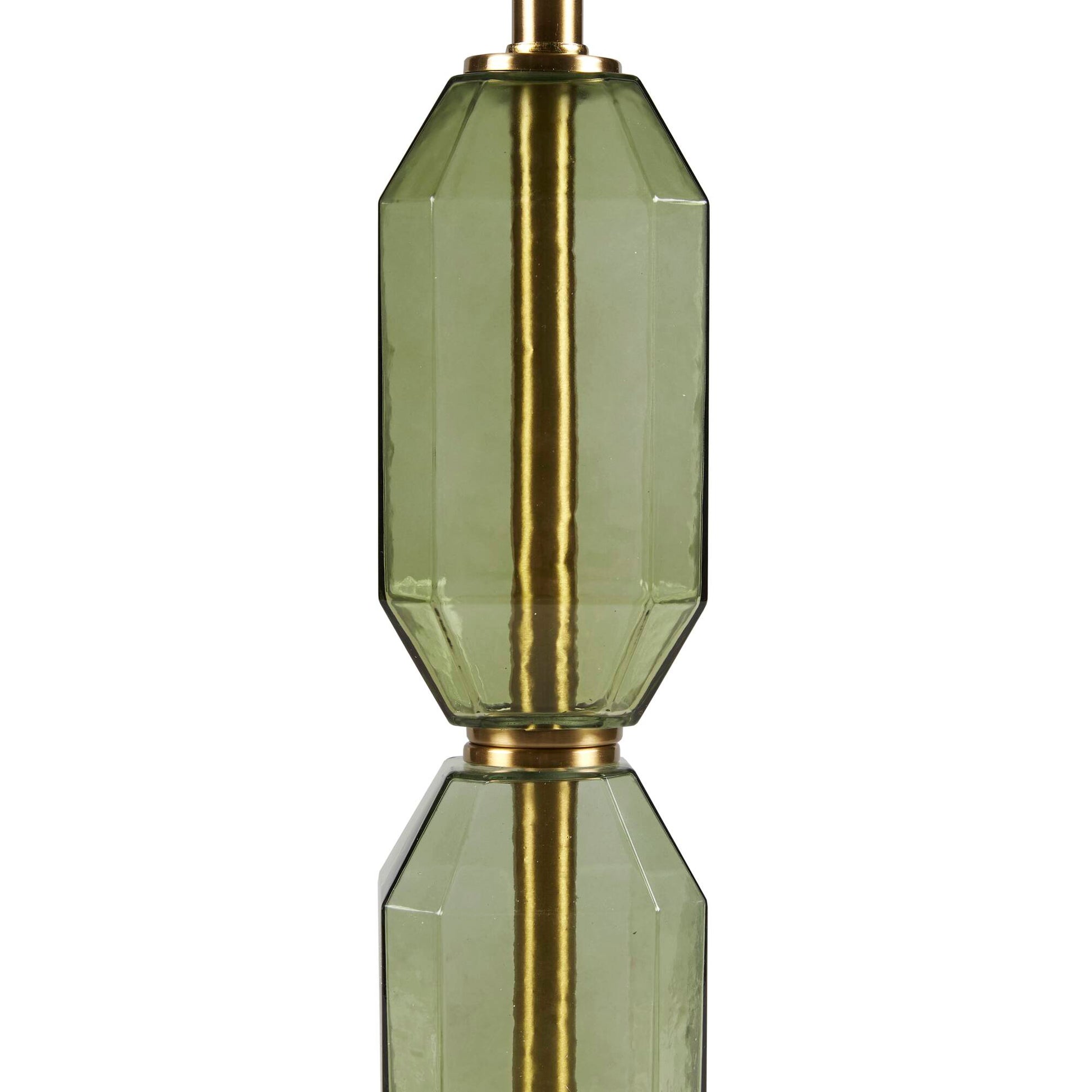 510 Design Faceted Green Glass Table Lamp