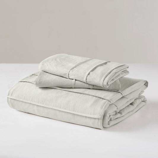 Comfort Spaces Soft Washed Pleated Duvet Cover Set