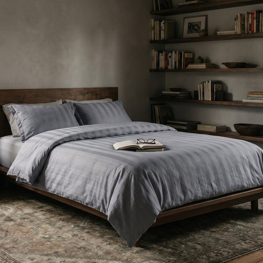 Logan Woven Striped Comforter Set