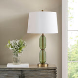 Zirconia Faceted Brown Glass Table Lamp