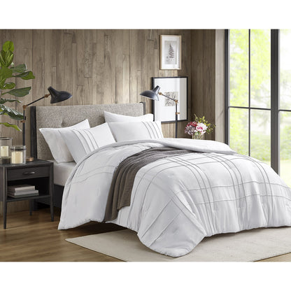 Comfort Spaces Soft Washed Pleated Comforter Set