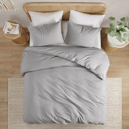 Comfort Spaces Waffle Weave Textured Comforter Set